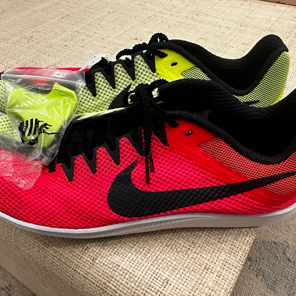 Nike Zoom Rival Distance Red Volt Running Spikes Shoe… Gem